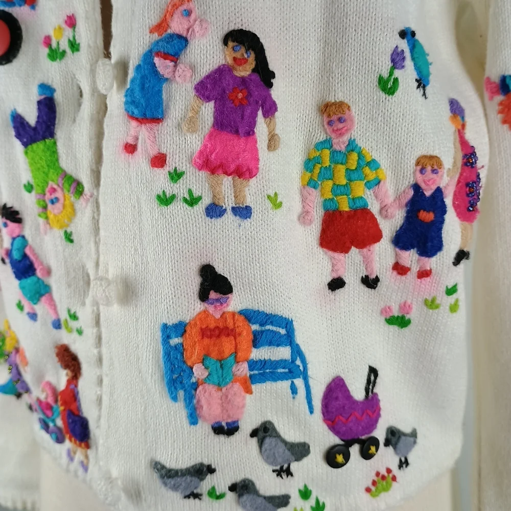 Vintage Michael Simon Outdoor Activities Women’s Small Cardigan Sweater - Picture 5 of 16